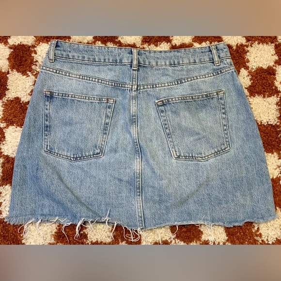 Topshop Denim Mini Skirt Size 10 - Picture 2 of 4